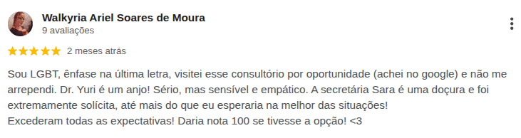 Depoimento Google Dr. Yuri Lobato