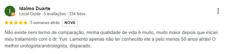 Depoimento Google Dr. Yuri Lobato