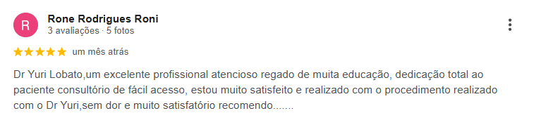 Depoimento Google Dr. Yuri Lobato